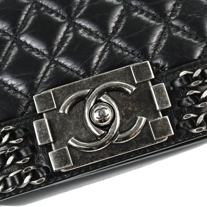 Boy Chanel 2014-2015 Black Calfskin Small Chain Shoulder Bag