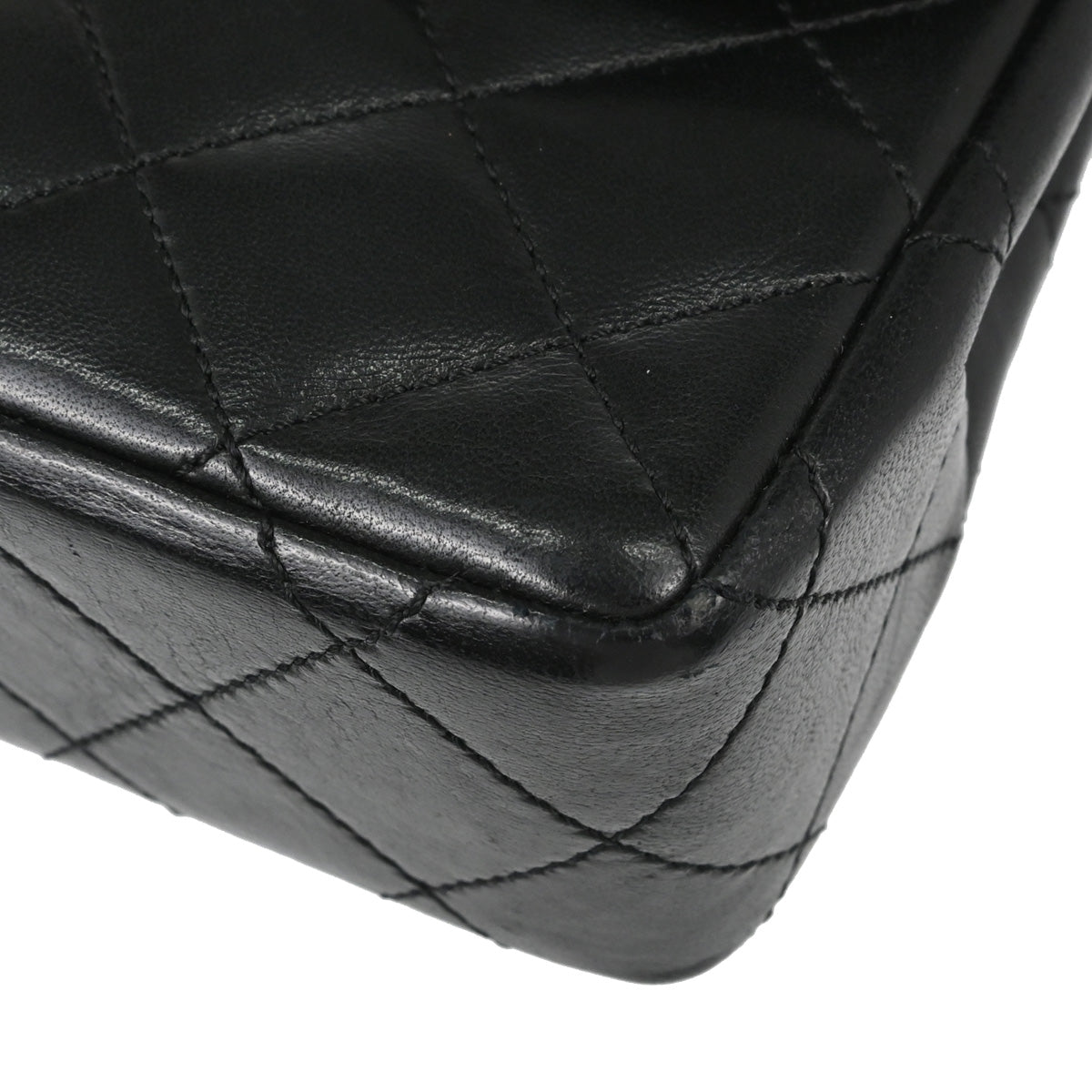 Chanel Black Lambskin Paris Double Flap Shoulder Bag