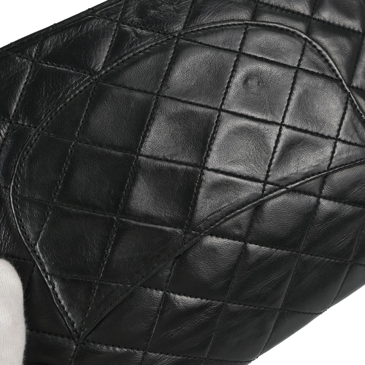 Chanel Black Lambskin Paris Double Flap Shoulder Bag