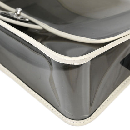 Chanel 2008-2009 Gray PVC Heart CC Flap Bag Shoulder Bag
