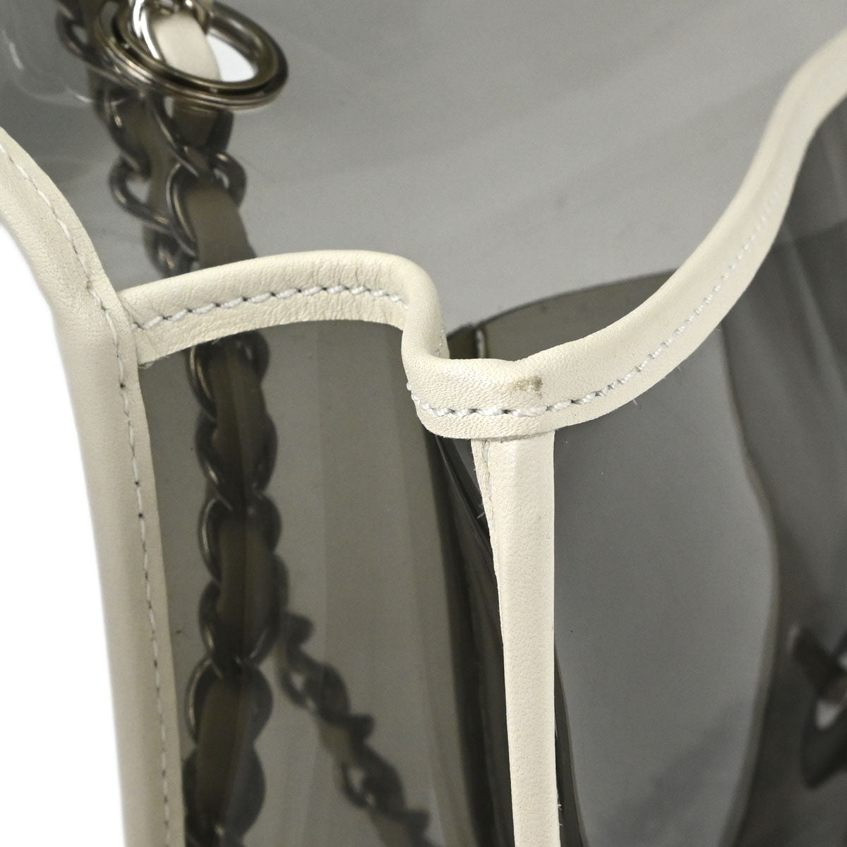 Chanel 2008-2009 Gray PVC Heart CC Flap Bag Shoulder Bag