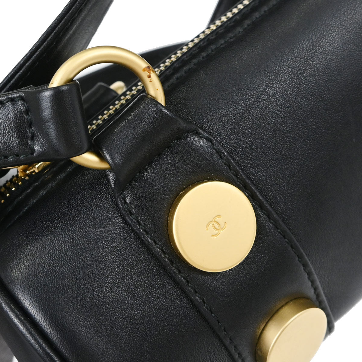Chanel Black Calfskin Barrel Bag Handbag