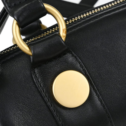 Chanel Black Calfskin Barrel Bag Handbag