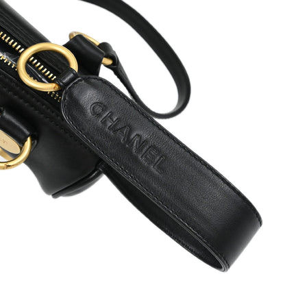 Chanel Black Calfskin Barrel Bag Handbag