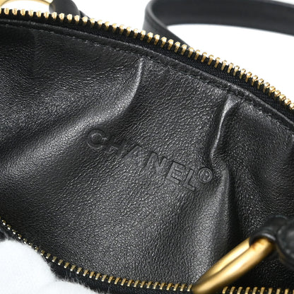 Chanel Black Calfskin Barrel Bag Handbag