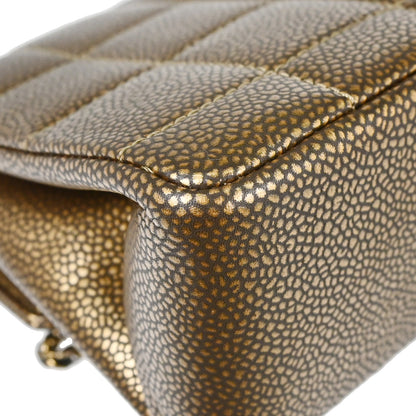 Chanel Bronze Caviar Skin Choco Bar Paris-Byzance East West Shoulder Bag