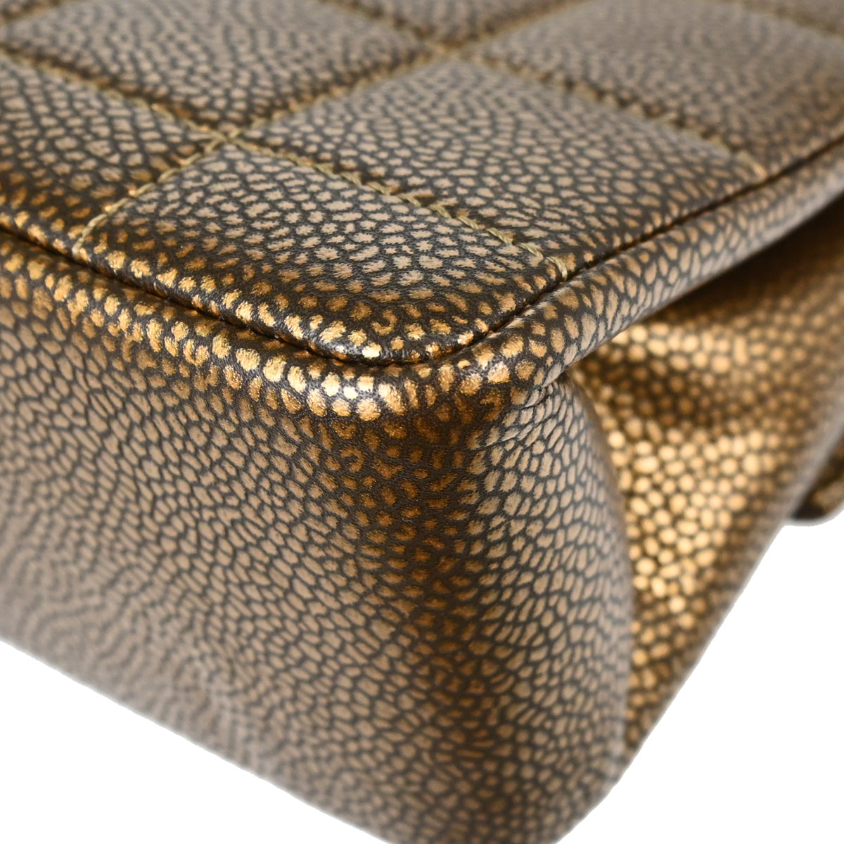 Chanel Bronze Caviar Skin Choco Bar Paris-Byzance East West Shoulder Bag