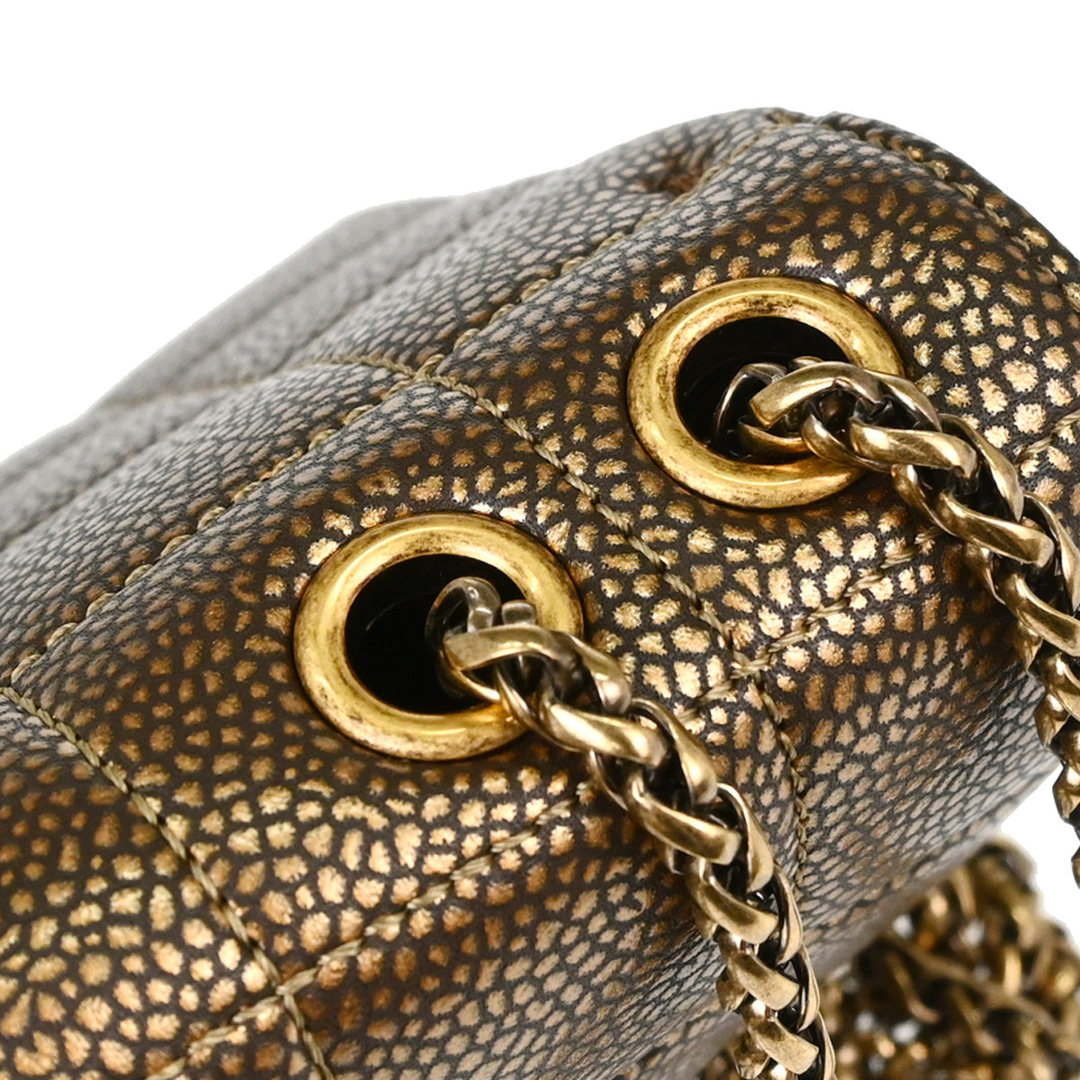 Chanel Bronze Caviar Skin Choco Bar Paris-Byzance East West Shoulder Bag
