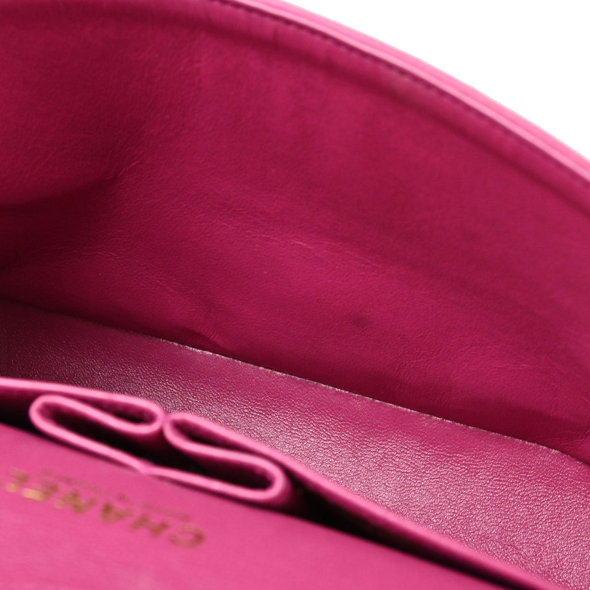 Chanel 2000-2002 Pink Lambskin Medium Classic Double Flap Shoulder Bag