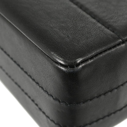 Chanel 2002-2003 Black Lambskin Choco Bar Single Flap Shoulder Bag