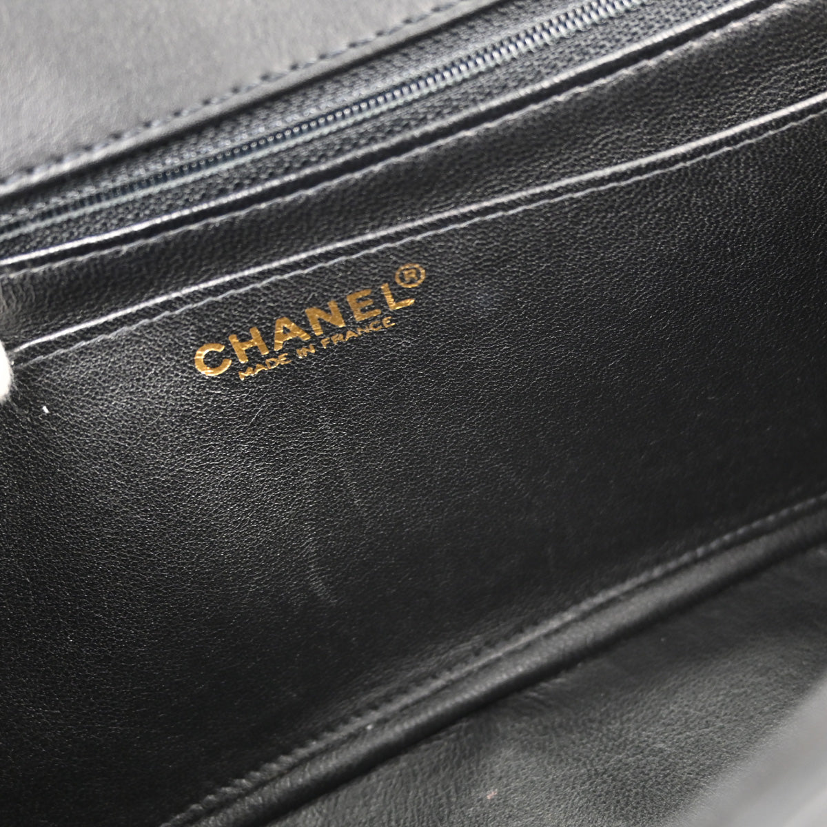 Chanel 2002-2003 Black Lambskin Choco Bar Single Flap Shoulder Bag