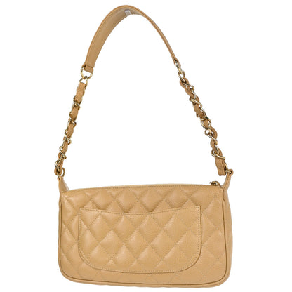 Chanel 2003-2004 Beige Caviar Skin Handbag