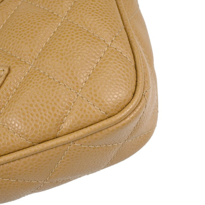 Chanel 2003-2004 Beige Caviar Skin Handbag