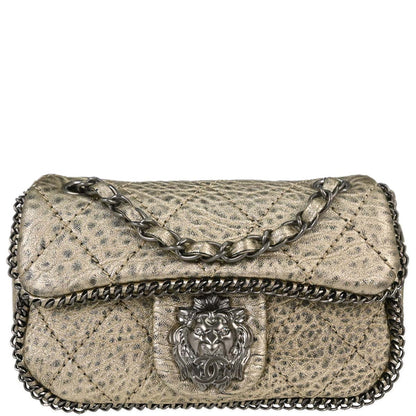 Chanel Metallic Gold Calfskin Leo Lion Flap Bag Shoulder Bag