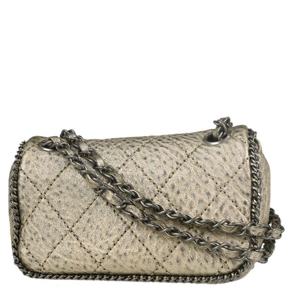 Chanel Metallic Gold Calfskin Leo Lion Flap Bag Shoulder Bag