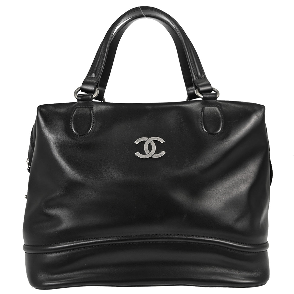 Chanel Black Calfskin Country Ride Doctor Bag Handbag