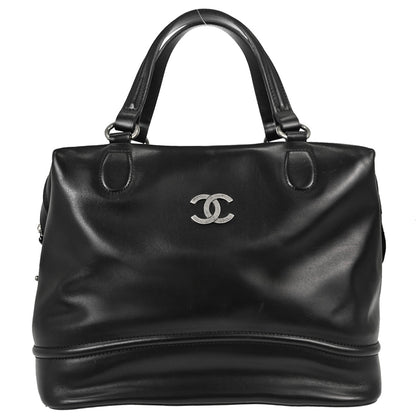 Chanel Black Calfskin Country Ride Doctor Bag Handbag