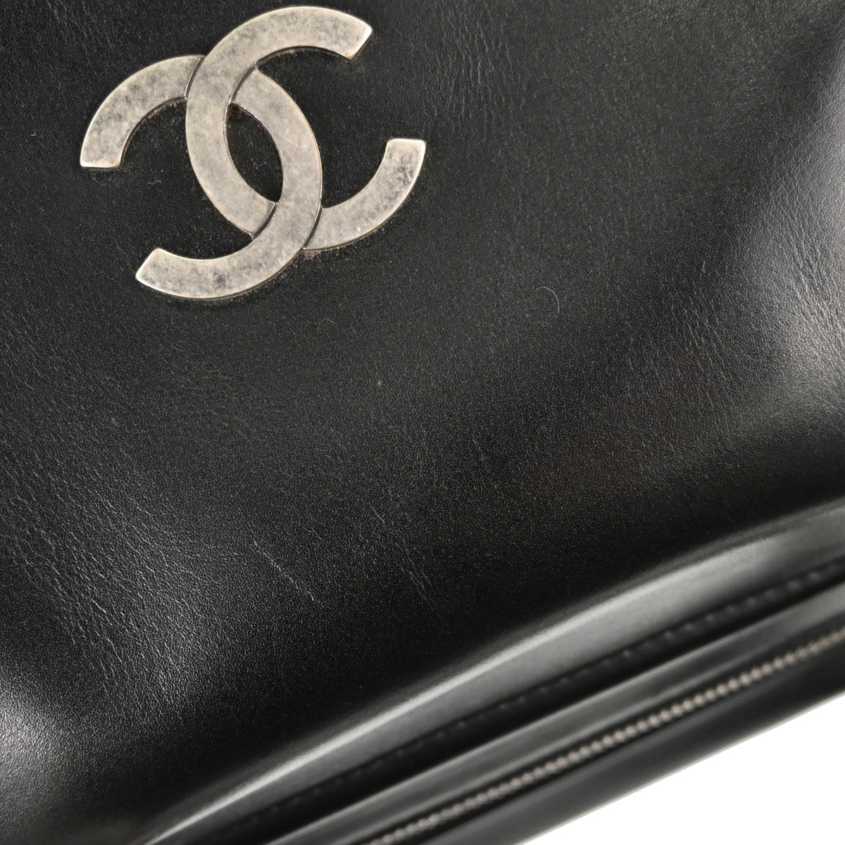 Chanel Black Calfskin Country Ride Doctor Bag Handbag