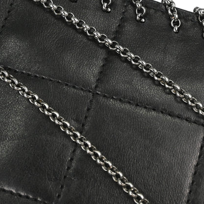 Chanel 2002-2003 Black Lambskin Fringe Chocolate Bar Shoulder Bag