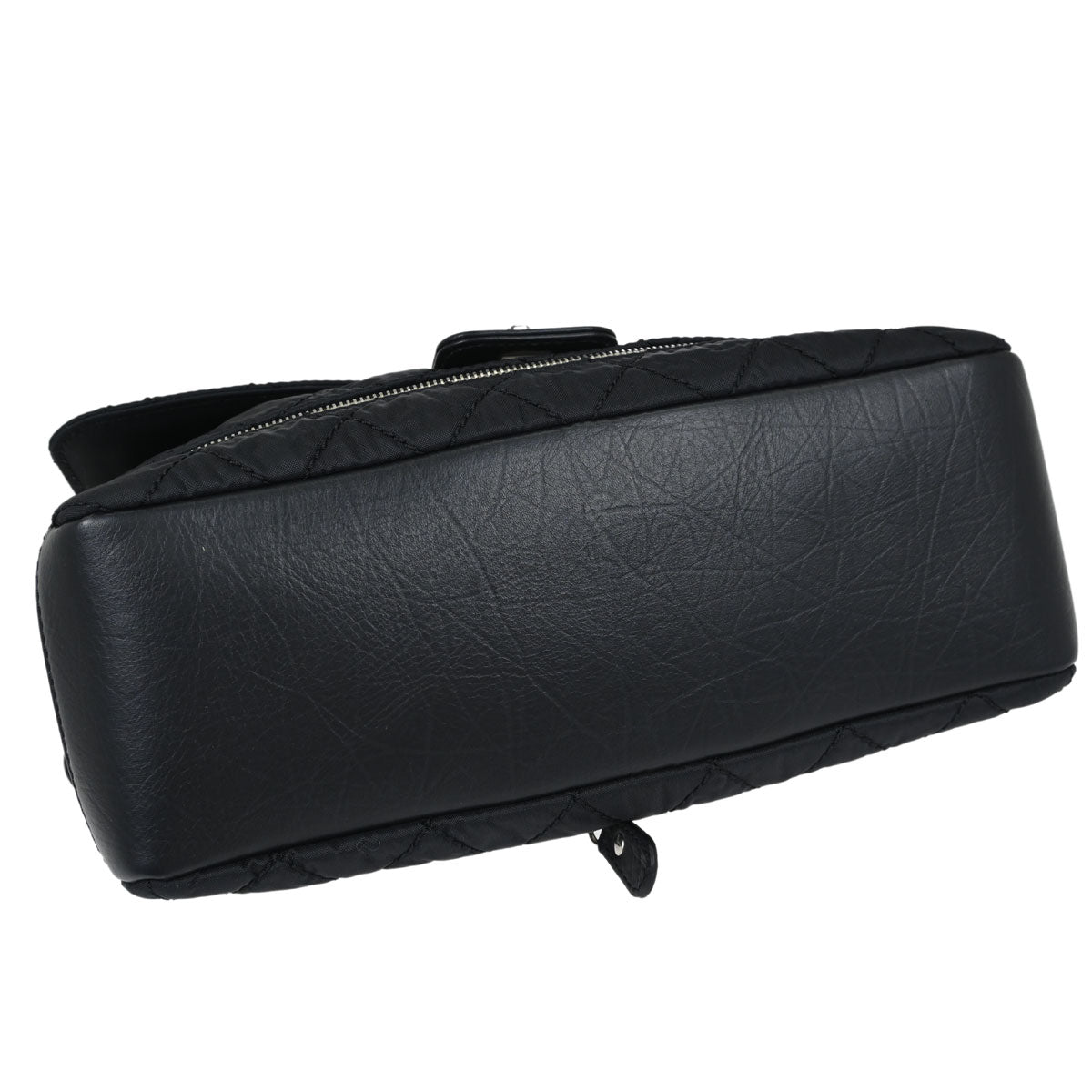 Chanel Black Nylon Expandable Single Flap Shoulder Bag