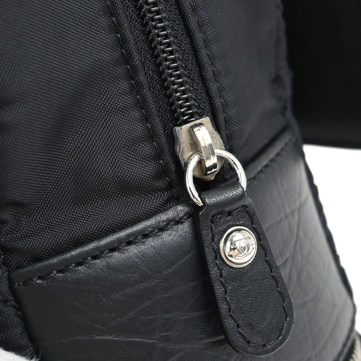 Chanel Black Nylon Expandable Single Flap Shoulder Bag