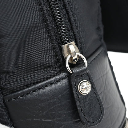 Chanel Black Nylon Expandable Single Flap Shoulder Bag