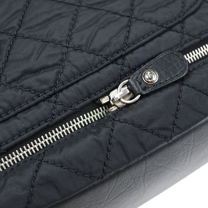 Chanel Black Nylon Expandable Single Flap Shoulder Bag