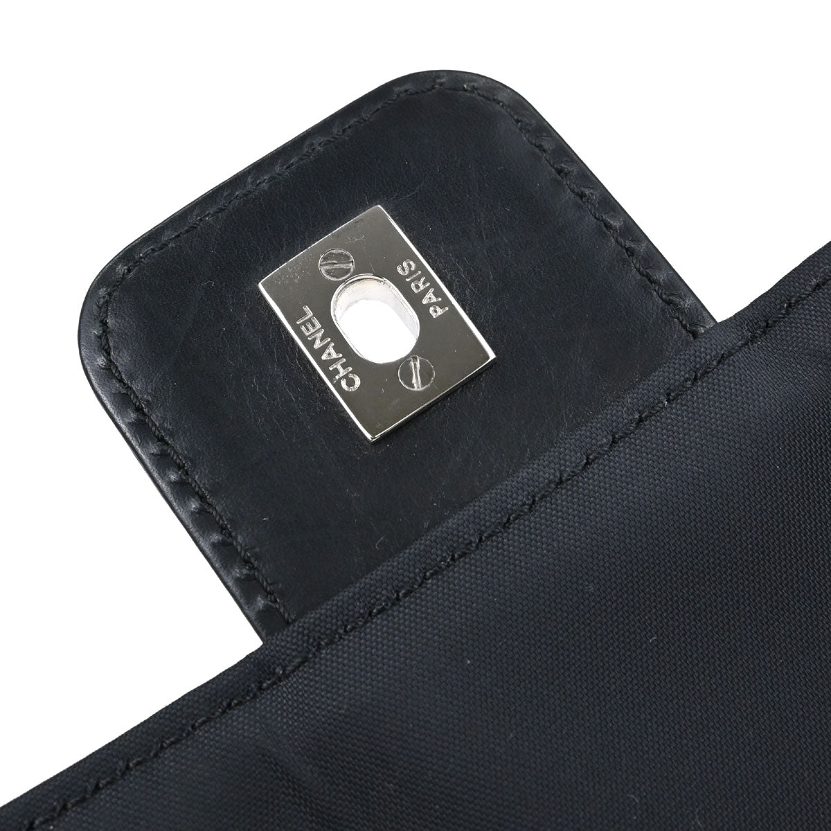 Chanel Black Nylon Expandable Single Flap Shoulder Bag