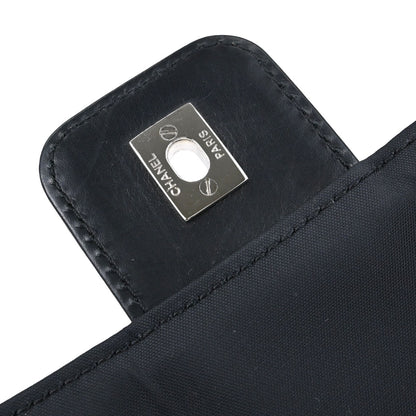 Chanel Black Nylon Expandable Single Flap Shoulder Bag