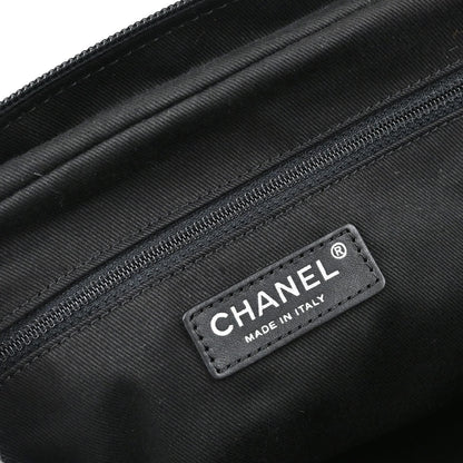 Chanel Black Nylon Expandable Single Flap Shoulder Bag