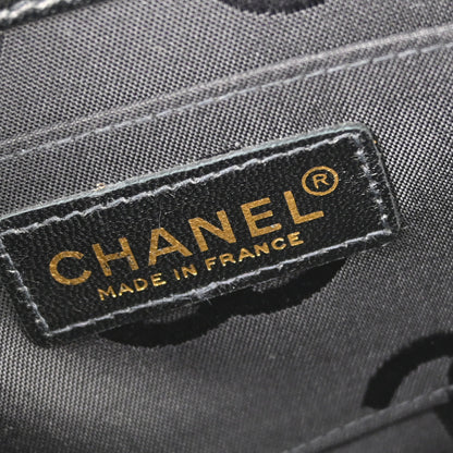 Chanel Black Patent Leather Choco Bar Single Flap Shoulder Bag