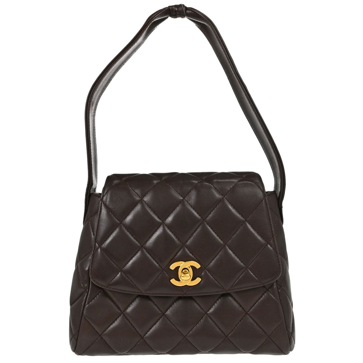 Chanel Brown Lambskin Handbag