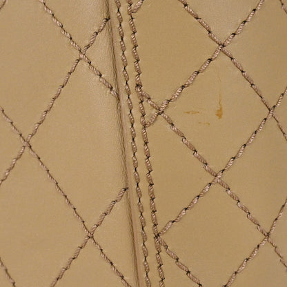 Chanel 2015-2016 Beige Calfskin Wild Stitch Tote 2way Shoulder Handbag