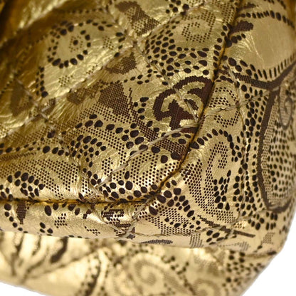 Chanel Gold Calfskin Paris-Moscow 2.55 Paisley Double Flap Shoulder Bag