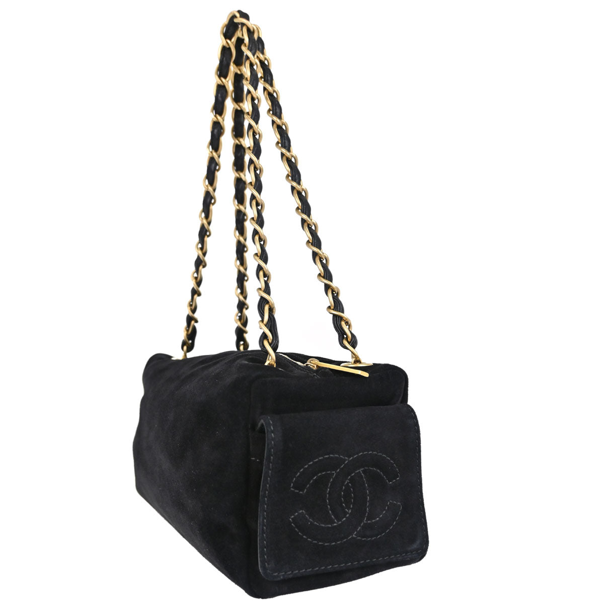 Chanel Black Suede Handbag