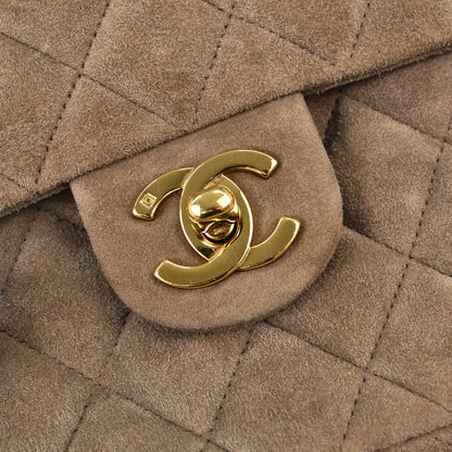 Chanel Brown Suede Mini Classic Square Flap Shoulder Bag 17