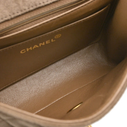 Chanel Brown Suede Mini Classic Square Flap Shoulder Bag 17