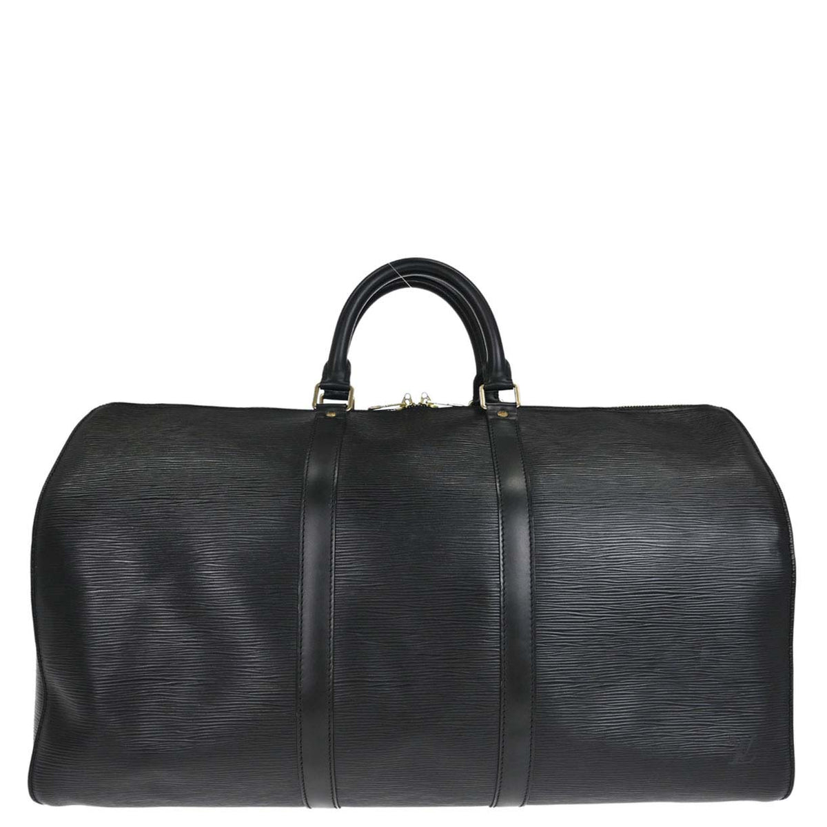 Louis Vuitton Black Epi Keepall 50 Travel Handbag M42962