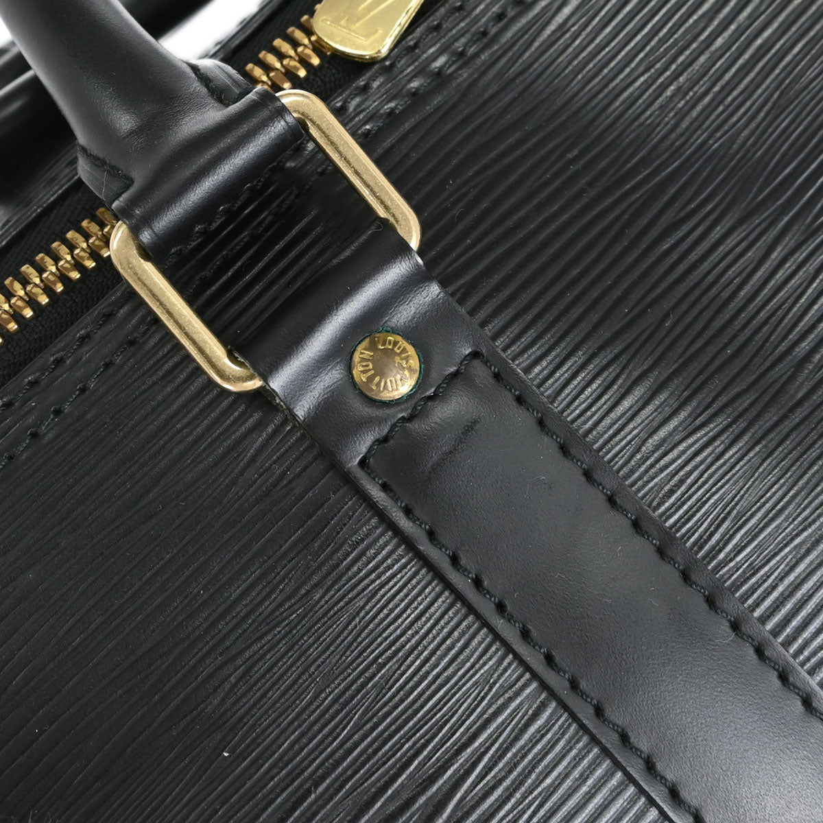 Louis Vuitton Black Epi Keepall 50 Travel Handbag M42962