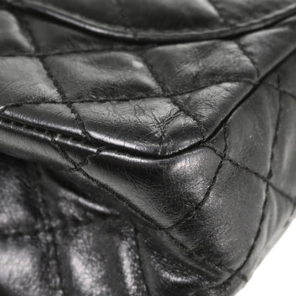 Chanel Black Calfskin 2.55 Small Classic Double Flap Shoulder Bag