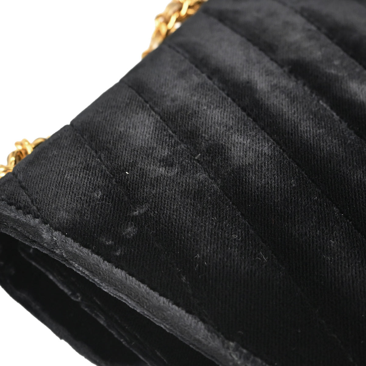 Chanel Black Velvet Shoulder Bag
