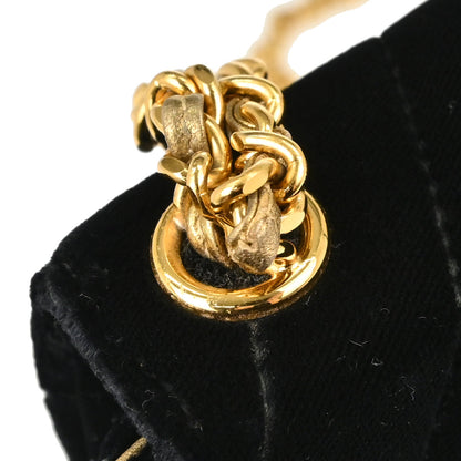 Chanel Black Velvet Shoulder Bag