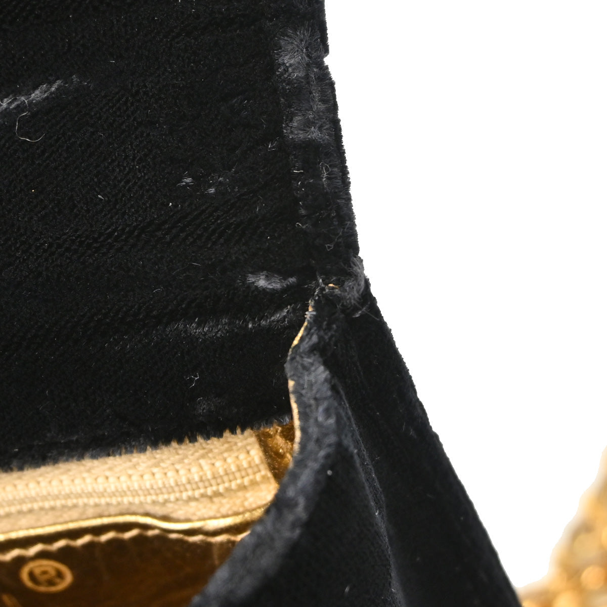Chanel Black Velvet Shoulder Bag