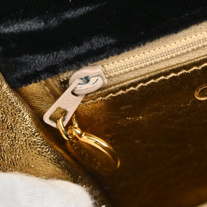 Chanel Black Velvet Shoulder Bag