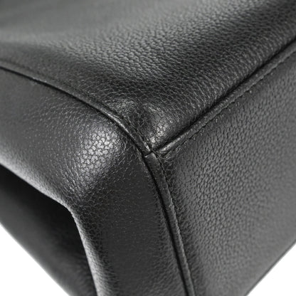 Chanel Black Calfskin Shoulder Tote Bag