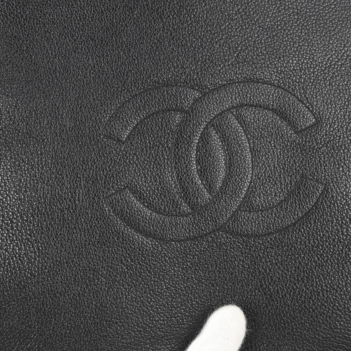 Chanel Black Calfskin Shoulder Tote Bag