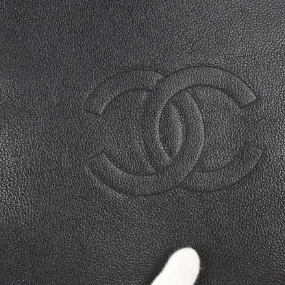Chanel Black Calfskin Shoulder Tote Bag