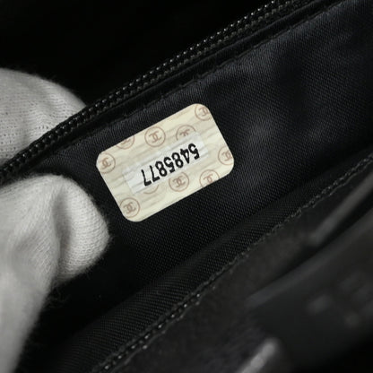 Chanel Black Calfskin Shoulder Tote Bag