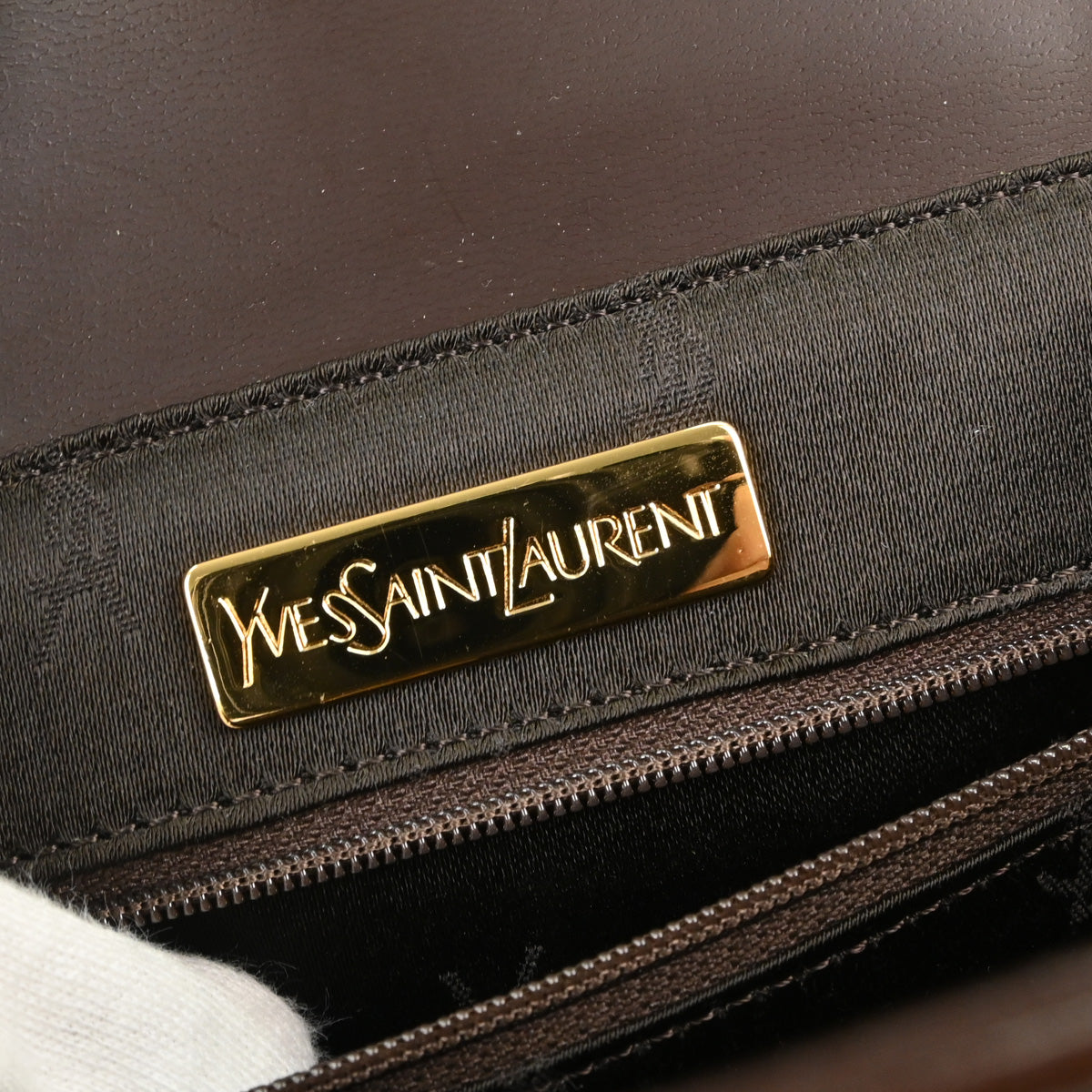 Yves Saint Laurent Brown Leather Handbag