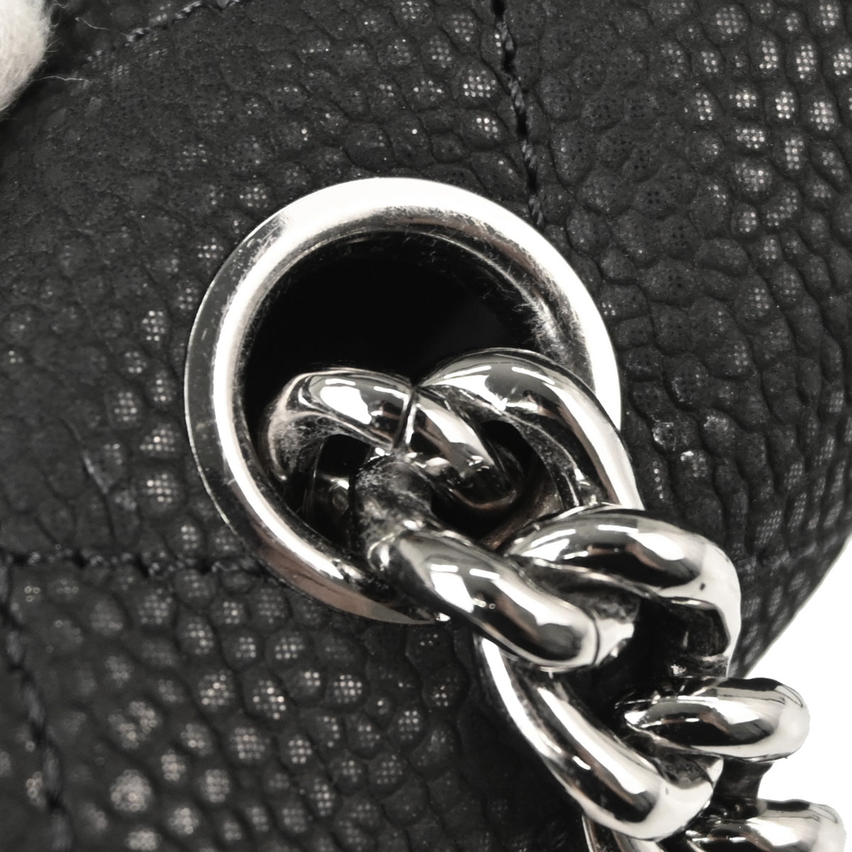Chanel 2012-2013 Black Caviar Skin Straight Flap Shoulder Bag